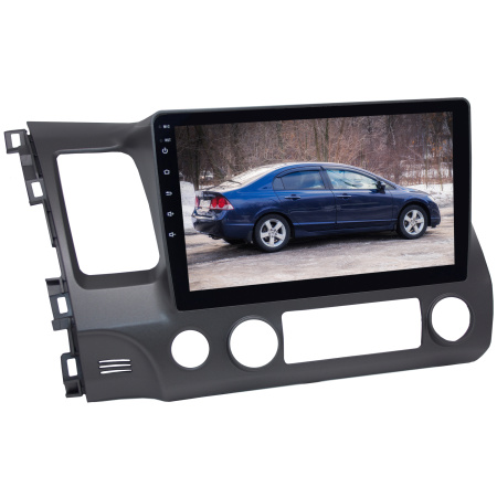 Штатная магнитола 9 дюймов для Honda Civic 2008 - 2012 гг. левый руль MEKEDE X10 2295-6482 (крутилки) Android 13 2+32 Gb 8 ядер